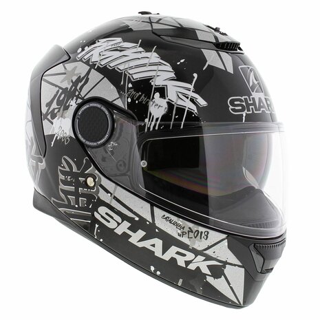 Shark Helm Spartan 1.2 Lorenzo Catalunya GP - Zwart Wit Zilver - Maat S
