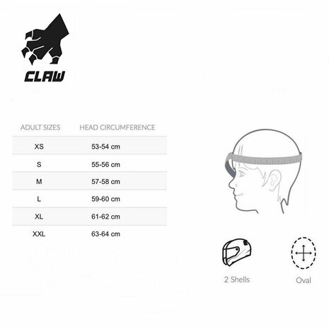 Claw Jordan integraalhelm mat zwart