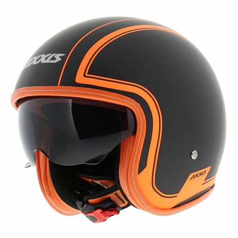 Axxis-Hornet-SV-jethelm-Royal-mat-zwart-oranje-linksvoor