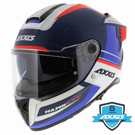 Axxis-Hawk-SV-Evo-Integraal-helm-Daytona-mat-blauw