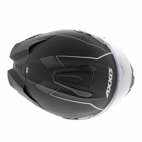 Axxis-Hawk-SV-Evo-Integraal-helm-solid-mat-zwart-bovenkant