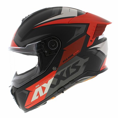 Axxis-Hawk-SV-Evo-Integraal-helm-Ixil-mat-zwart-rood-linker-zijkant