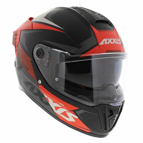 Axxis-Hawk-SV-Evo-Integraal-helm-Ixil-mat-zwart-rood-rechter-voorkant