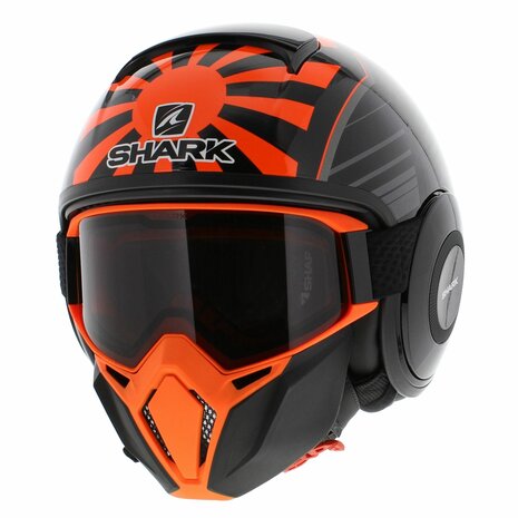 Shark Street Drak helm Zarco Maleisie GP glans zwart oranje 