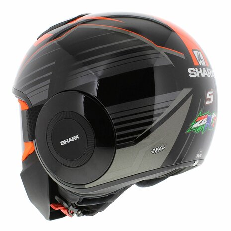 Shark Street Drak helm Zarco Maleisie GP glans zwart oranje 