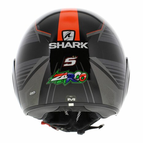 Shark Street Drak helm Zarco Maleisie GP glans zwart oranje 