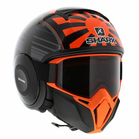 Shark Street Drak helm Zarco Maleisie GP glans zwart oranje 