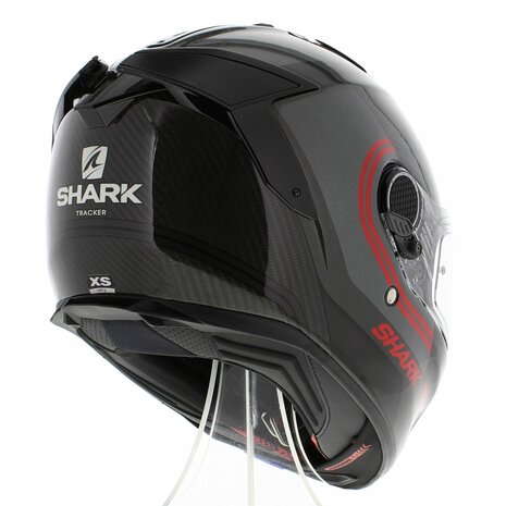 Shark Spartan GT Carbon Tracker zwart chroom rood