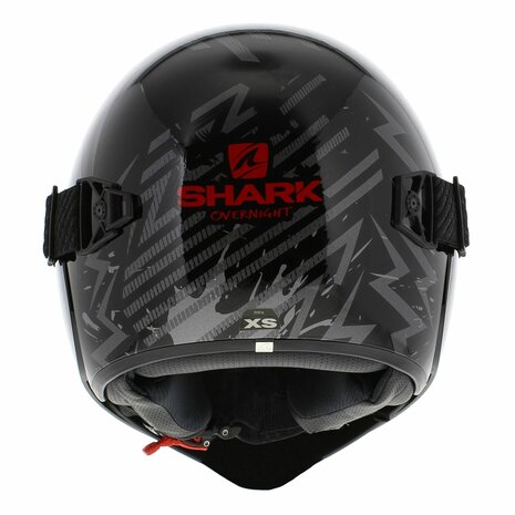 Shark Vancore 2 helm Overnight glans zwart rood zilver