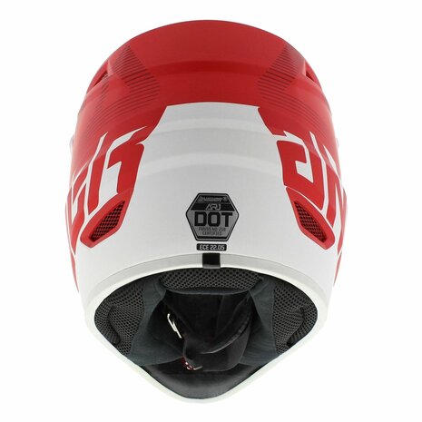 Answer AR1 kinder crosshelm Bold mat rood wit - Kinder Maat M