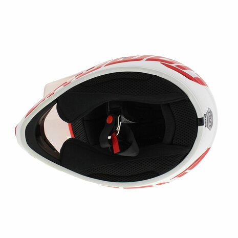Answer AR1 kinder crosshelm Bold mat rood wit - Kinder Maat M