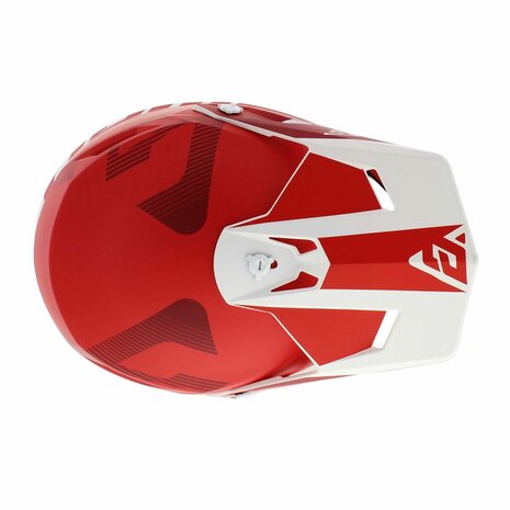 Answer AR1 kinder crosshelm Bold mat rood wit - Kinder Maat M