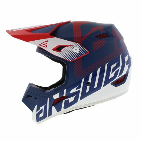 Answer AR1 V2 crosshelm Bold mat blauw rood