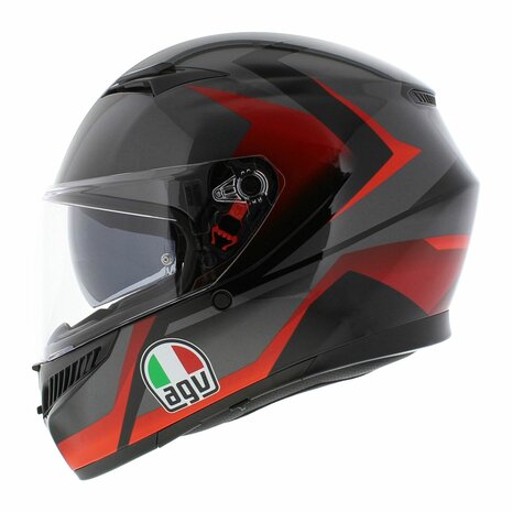 AGV K3 motorhelm Striga zwart rood