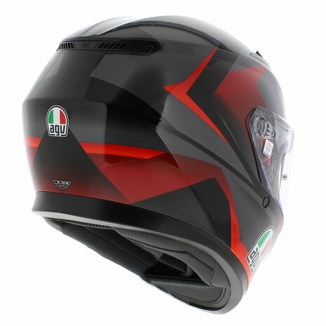 AGV K3 motorhelm Striga zwart rood