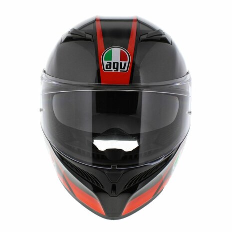 AGV K3 motorhelm Striga zwart rood