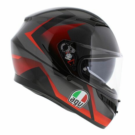 AGV K3 motorhelm Striga zwart rood