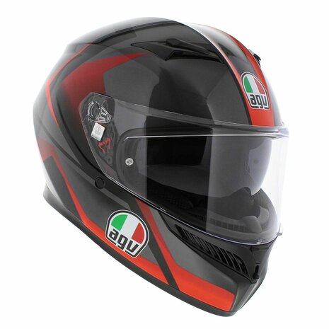 AGV K3 motorhelm Striga zwart rood