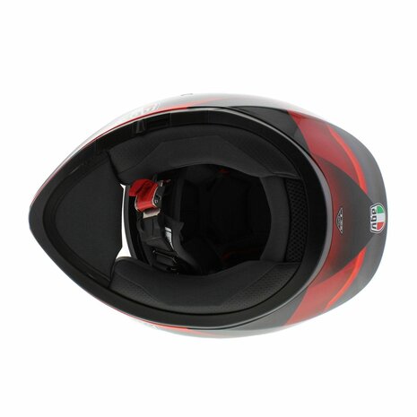 AGV K3 motorhelm Striga zwart rood