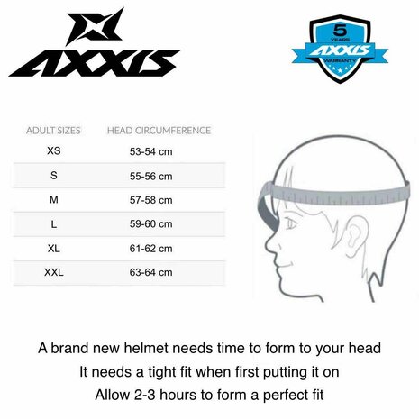 Axxis Mirage SV jethelm Solid glans wit - Maat XS