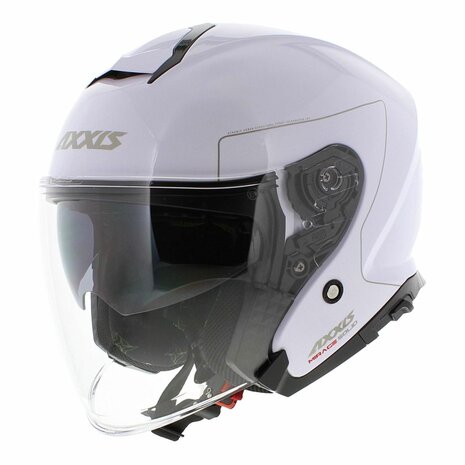 Axxis Mirage SV jethelm Solid glans wit - Maat XS