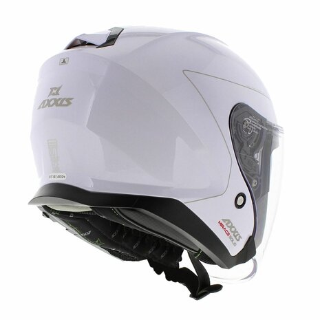 Axxis Mirage SV jethelm Solid glans wit - Maat XS