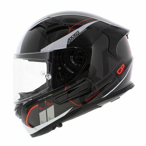Axxis Racer GP Carbon SV integraal helm Spike glans wit