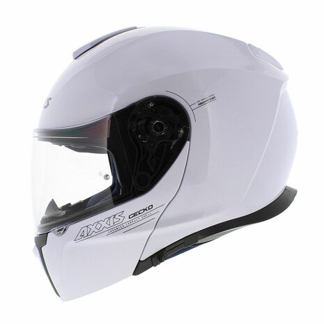 Axxis Gecko SV systeem helm solid glans wit