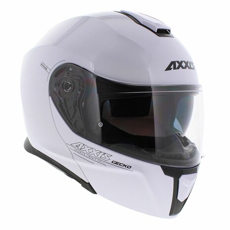 Axxis Gecko SV systeem helm solid glans wit