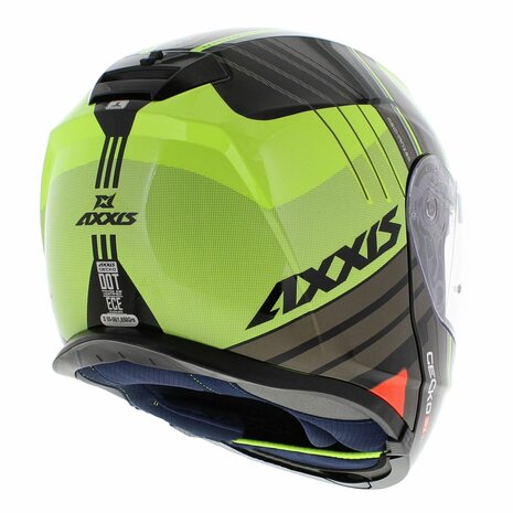 Axxis Gecko SV systeem helm Epic glans zwart fluor geel - Maat XS