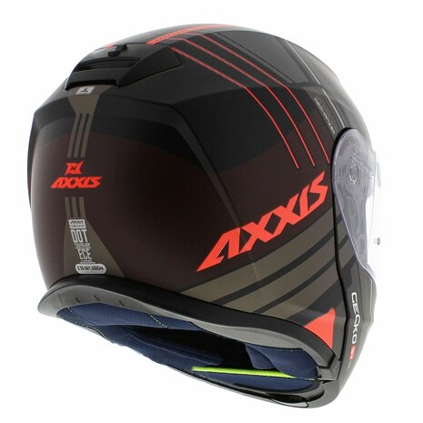 Axxis Gecko SV systeem helm Epic mat zwart rood - Maat XS