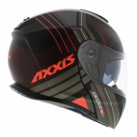 Axxis Gecko SV systeem helm Epic mat zwart rood - Maat XS