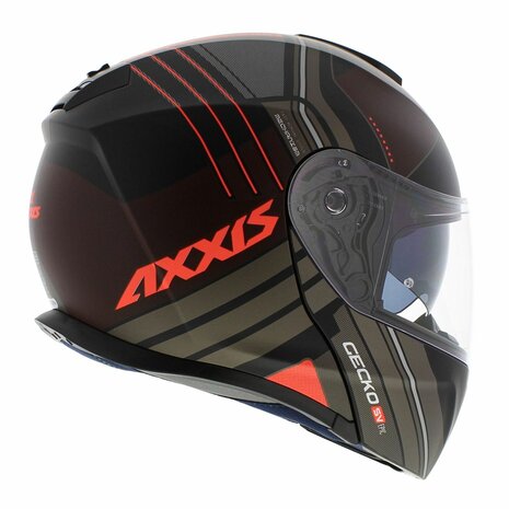 Axxis Gecko SV systeem helm Epic mat zwart rood 