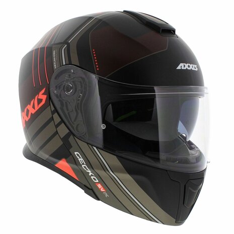Axxis Gecko SV systeem helm Epic mat zwart rood - Maat XS