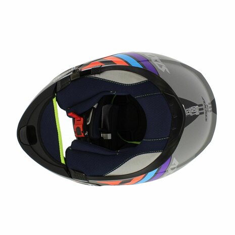 Axxis Gecko SV systeem helm Epic mat zwart blauw paars oranje 