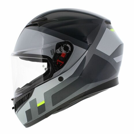 AGV K3 motorhelm Shade glans zwart grijs fluor geel