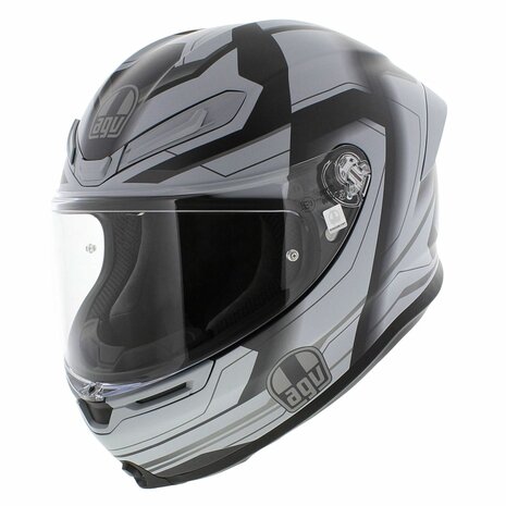 AGV K6 S Ultrasonic Motorhelm mat zwart grijs