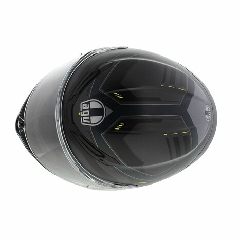 AGV K6 S Enhance Motorhelm mat grijs geel