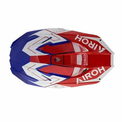 Airoh Twist 3.0 crosshelm Dizzy glans wit rood blauw