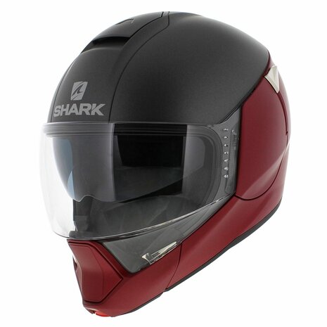 Shark Evojet Helm Dual mat rood antraciet - Maat XS