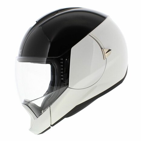 Shark Evojet Helm Dual glans zwart wit - Maat XS