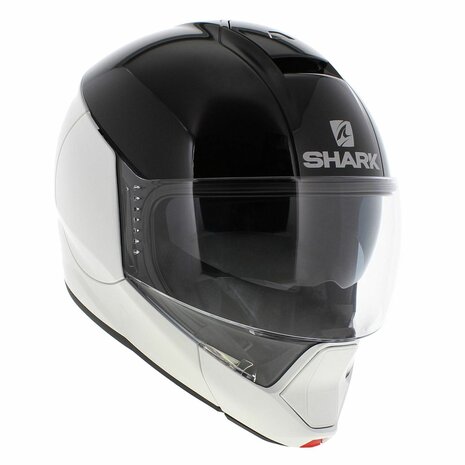 Shark Evojet Helm Dual glans zwart wit - Maat XS