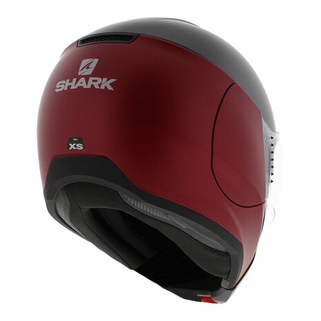 Shark Evojet Helm Dual mat rood antraciet - Maat XS