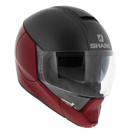 Shark Evojet Helm Dual mat rood antraciet - Maat XS