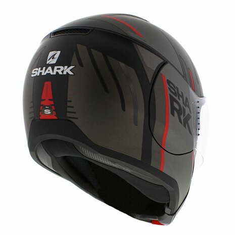 Shark Evojet Helm Vyda mat zwart antraciet rood - Maat XS