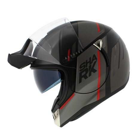 Shark Evojet Helm Vyda mat zwart antraciet rood - Maat XS