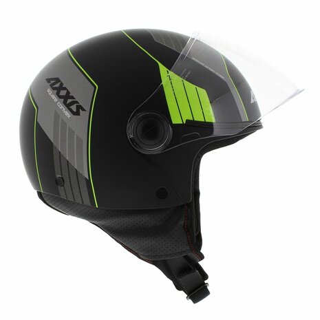 Axxis Square S Convex helm mat zwart geel