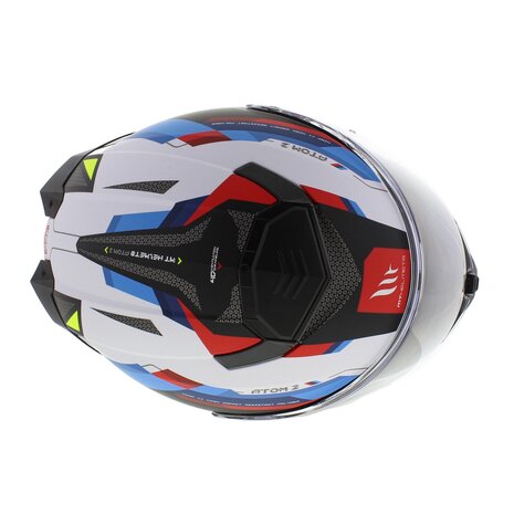 MT Atom 2 SV systeemhelm Bast mat blauw rood wit