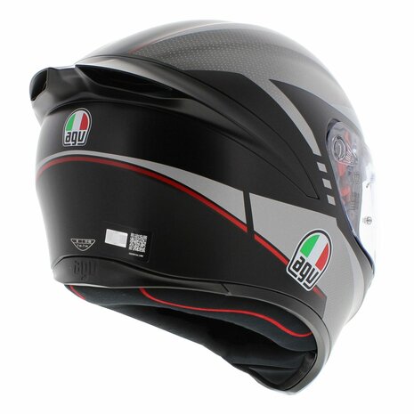 AGV K1 S Motorhelm Lap mat zwart rood