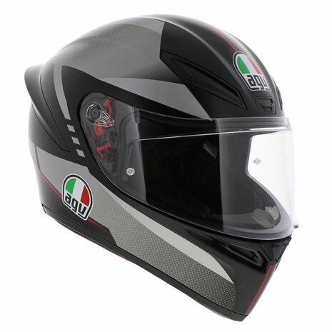 AGV K1 S Motorhelm Lap mat zwart rood